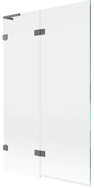 Mexen Lunar L parawan nawannowy 2-skrzydłowy lewy 110 x 150 cm, transparent, gun metal - 897L-110-100-95-00-L