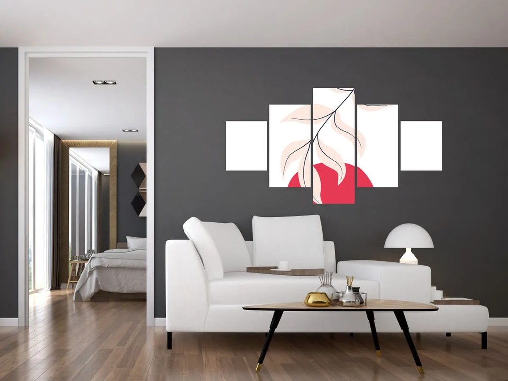 Obraz - Różowa abstrakcja kwiatowa N⁰2 (125x70 cm)
