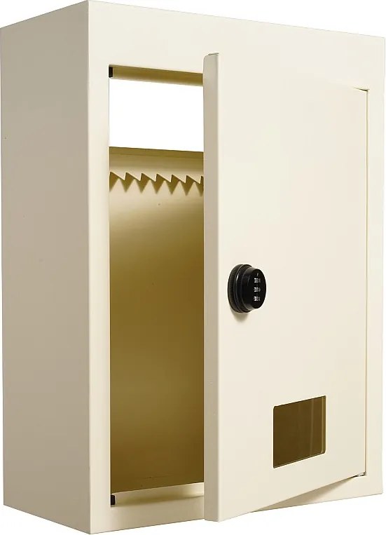 Skrzynka Na Listy Ścienna SucceBuy 31.8 x 16 x 42.9 cm, Skrzynka Na Listy z Wytrzymałej Stali z Zamkiem Na Kod, Beżowa – Bezpieczne Przechowywanie Poczty