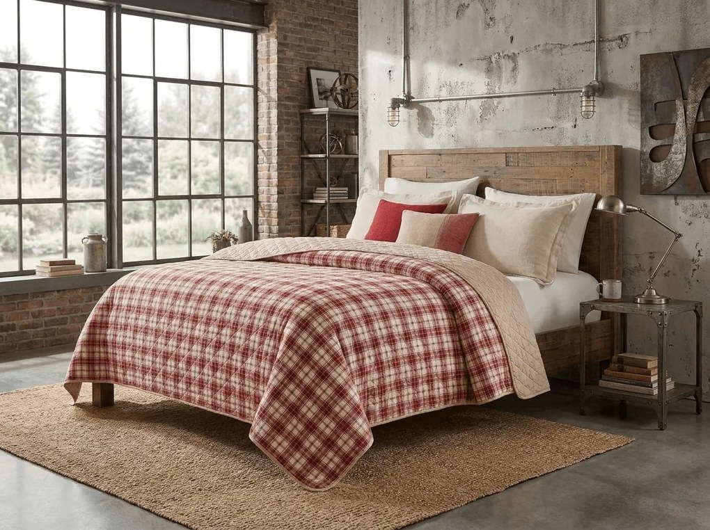 Narzuta na łóżko TARTAN HEART, kolorowa Rozmiar: 170 x 210 cm