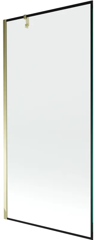 Mexen Next parawan nawannowy 1-skrzydłowy 100 x 150 cm, czarny wzór, złoty - 895-100-000-00-70-50