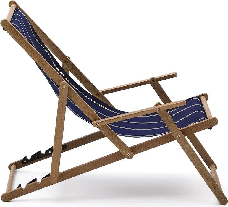 Niebieski drewniany leżak ogrodowy Vilara – Kave Home