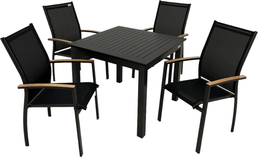 Doppler EXPERT WOOD ogrodowy zestaw mebli 4+1 antracyt