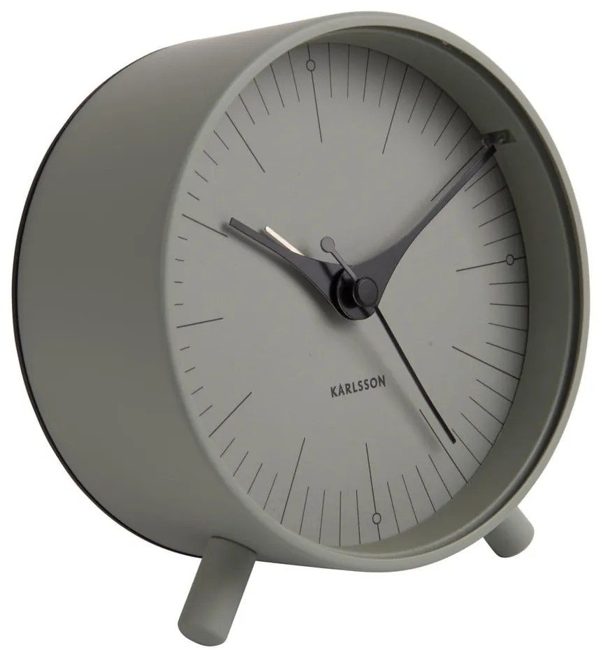 Zielony metalowy budzik Karlsson Index, ø 11 cm