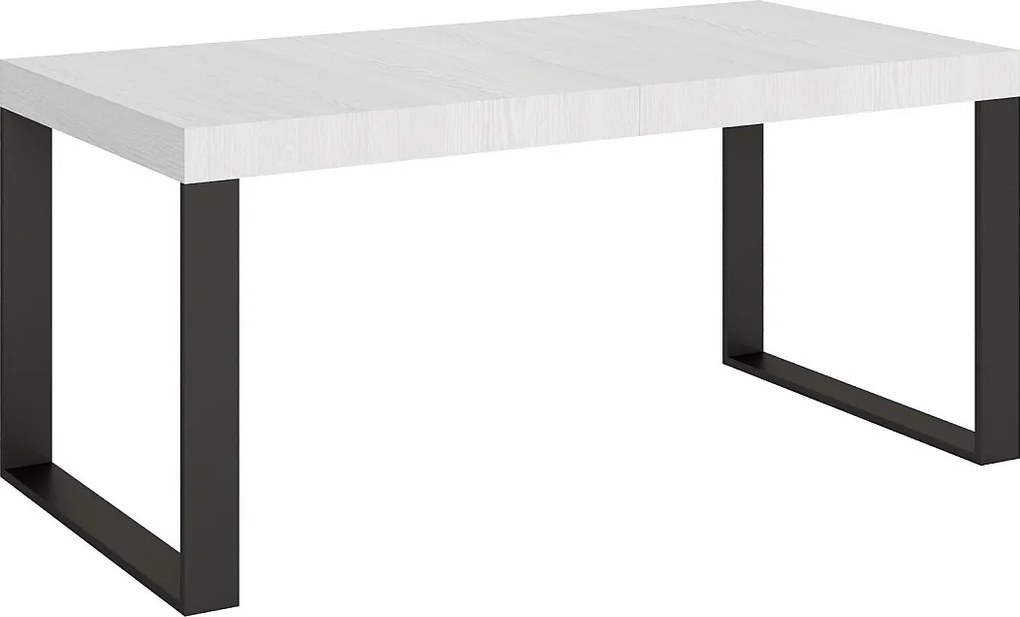 Stół rozkładany 180/284x90 cm Tecno frassino biała nogi antracytowe