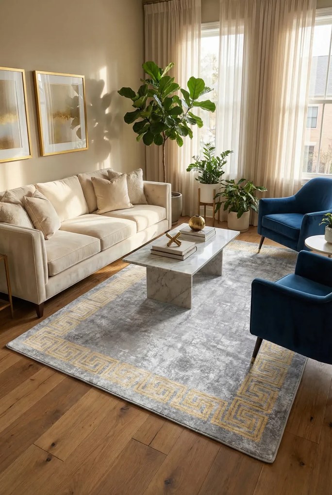 Szary nowoczesny dywan 120x180 cm L3-G48