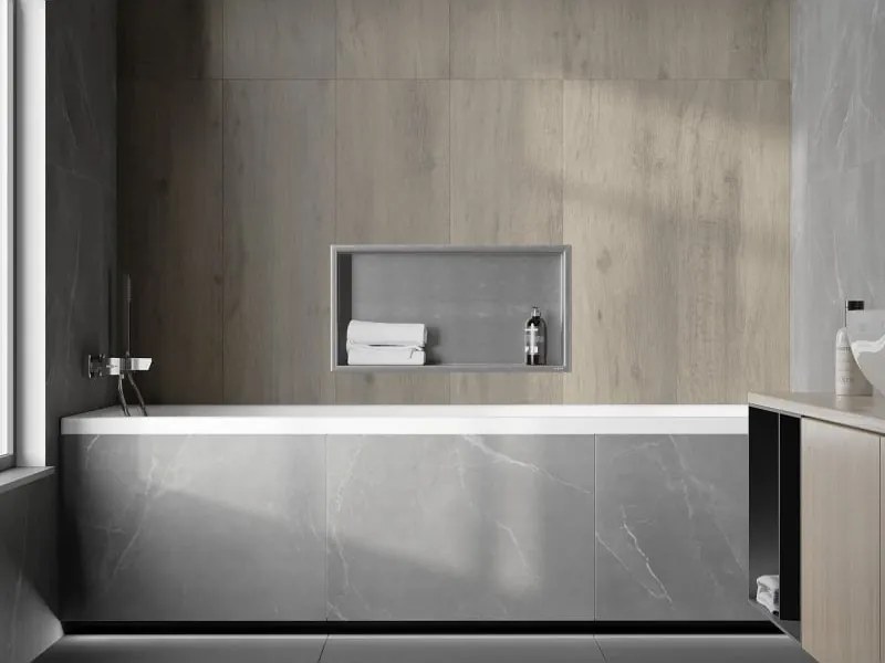 Mexen X-Wall-R półka wnękowa z kołnierzem 60 x 30 cm, inox - 1910603010