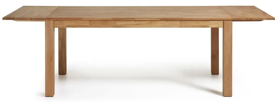 Rozkładany stół do jadalni z drewna dębowego Kave Home, 140 x 90 cm