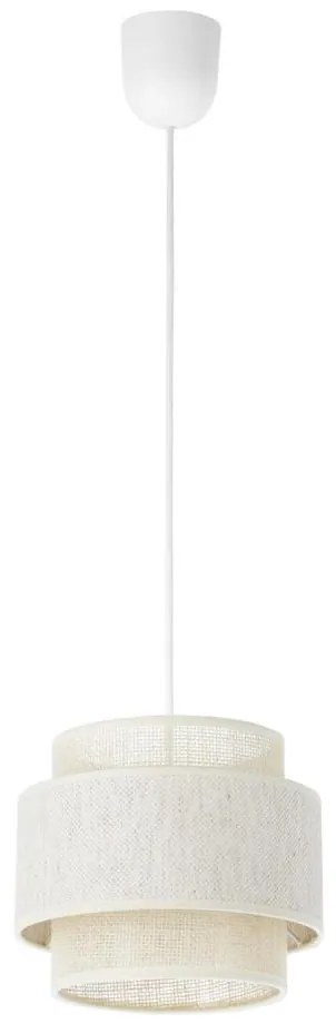 Žyrandol na lince BOHO 1xE27/60W/230V śr. 20 cm kremowy/juta