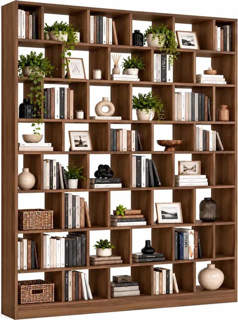 Duży regał na książki biblioteczka orzech F7-B45