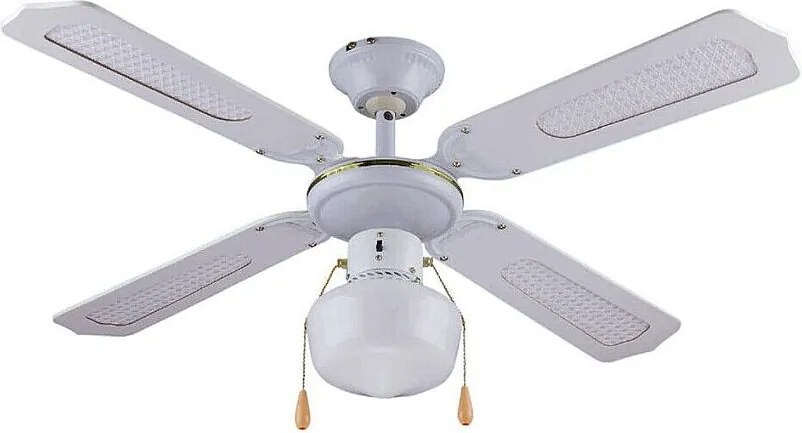 Wentylator sufitowy 4 łopatki 1 lekki D.105 cm 50w kolor BIAŁY DA54012