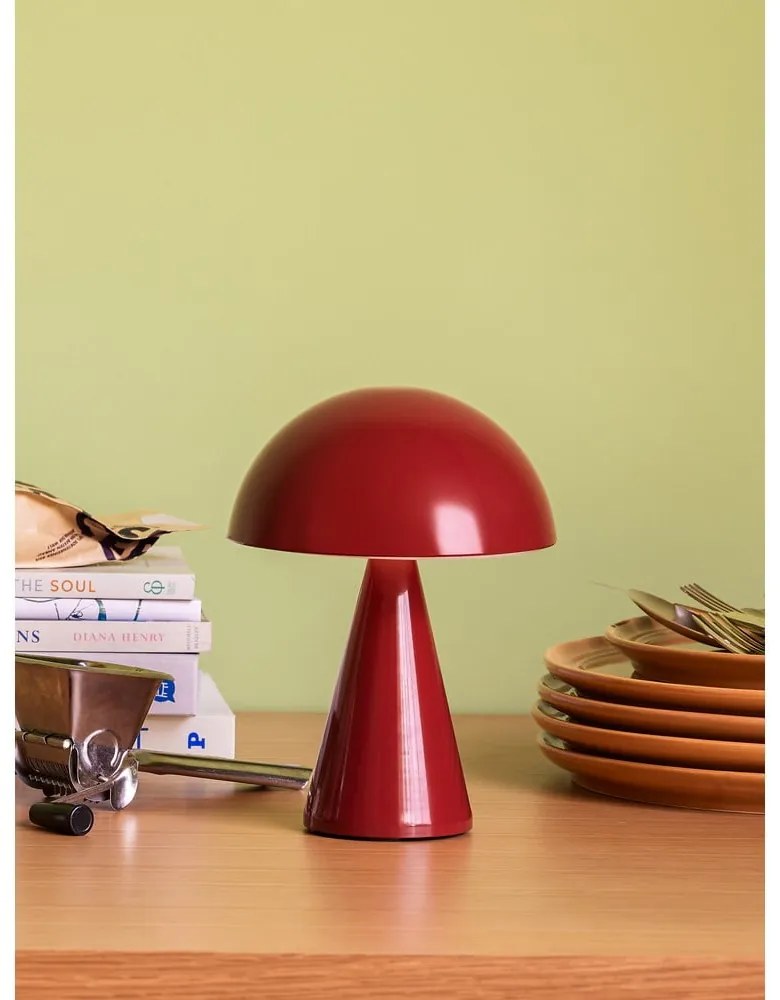 Czerwona lampa stołowa LED ze ściemniaczem (wysokość 20 cm) Mush – Hübsch
