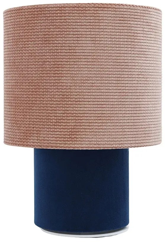 Granatowo-różowa lampa stołowa welurowa - A339 Z1-M67