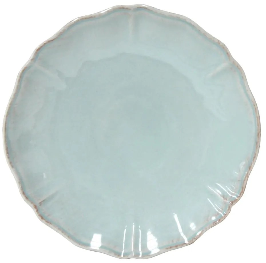 Turkusowy kamionkowy talerz Costa Nova Alentejo, ⌀ 27 cm