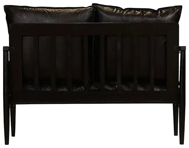 Elegancka skórzana sofa Canes - czarna
