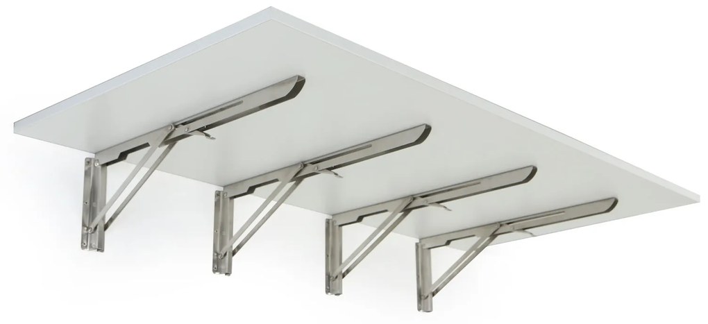 Stół składany na ścianie, 1200 x 600 mm, nośność 60 kg, biały