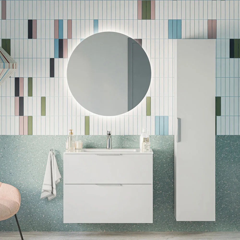 Zestaw mebli łazienkowych TIM 80 cm z umywalką ceramiczną