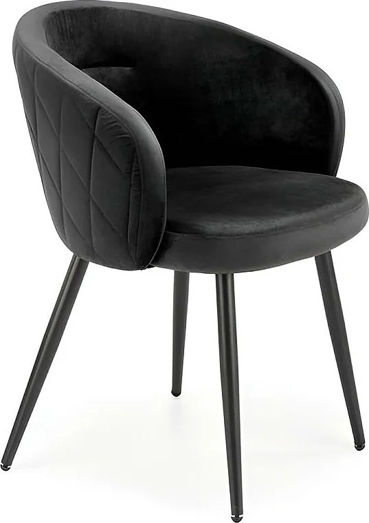 Krzesło tapicerowane K430 VELVET czarne