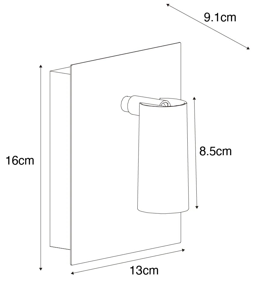 Zewnetrzna Nowoczesna lampa ścienna zewnętrzna czarna w komplecie z LED IP54 - Simon Nowoczesny Oswietlenie zewnetrzne