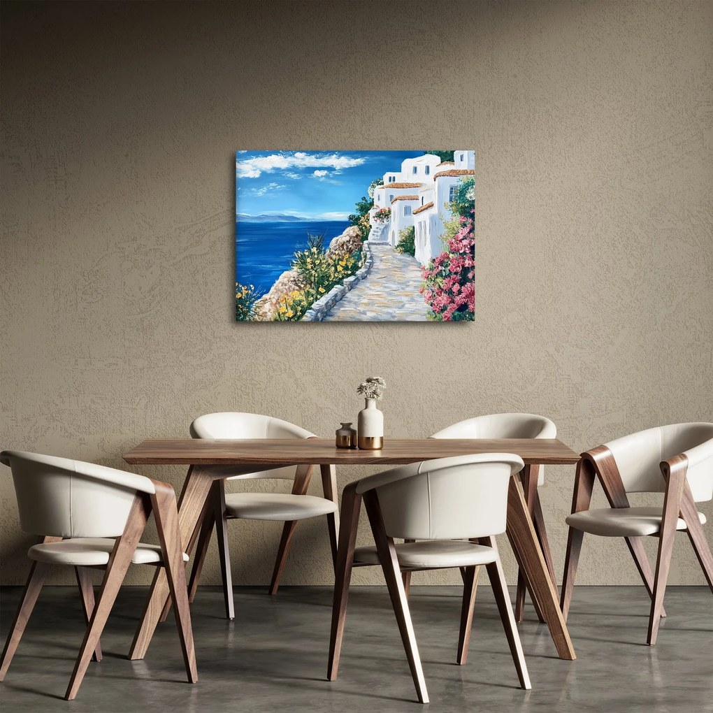 Obraz - Uliczka nad morzem (70x50 cm)