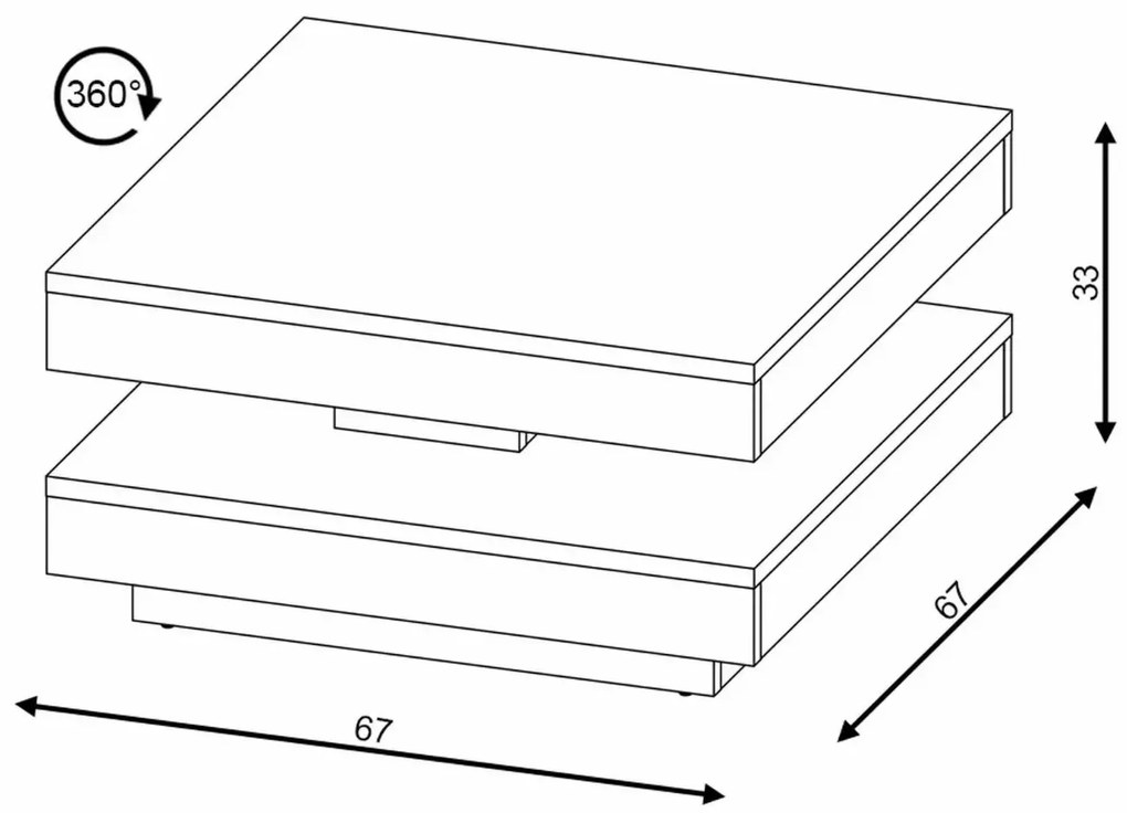 ŁAWA COTTO DĄB ARTISAN / ANTRACYT 67X67 SIGNAL