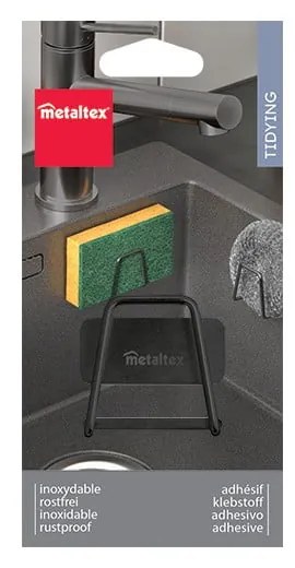 Metalowy uchwyt na gąbkę bez wiercenia – Metaltex