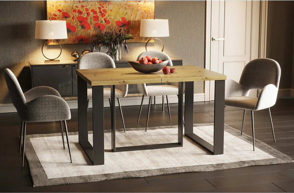 Stół rozkładany BORYS MAX 130(250)x85 dąb artisan