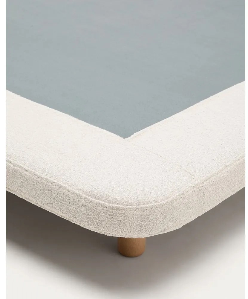 Beżowe tapicerowane łóżko dwuosobowe 180x200 cm Odum – Kave Home