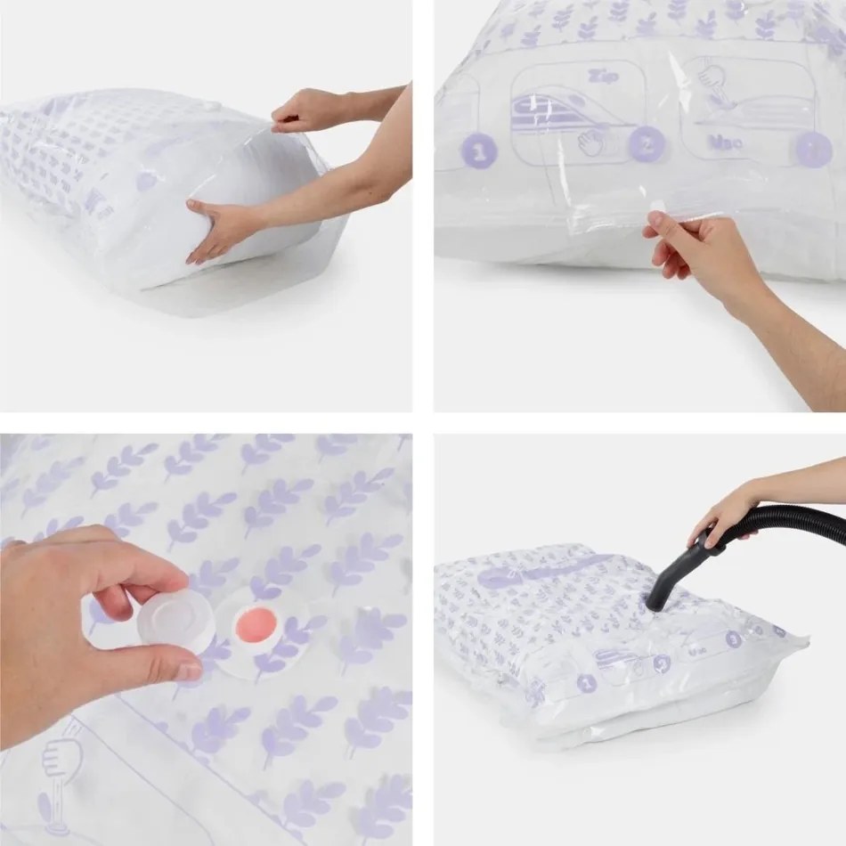 Worek do przechowywania próżniowego Compress LLavender 100 l, 70 x 100 cm, 1 szt.