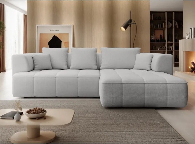 Narożnik ALBIO S Prawostronny z elektryczną regulacją siedziska, funkcja spania, wolnostojący w tkaninie EDEN 17 WERSAL