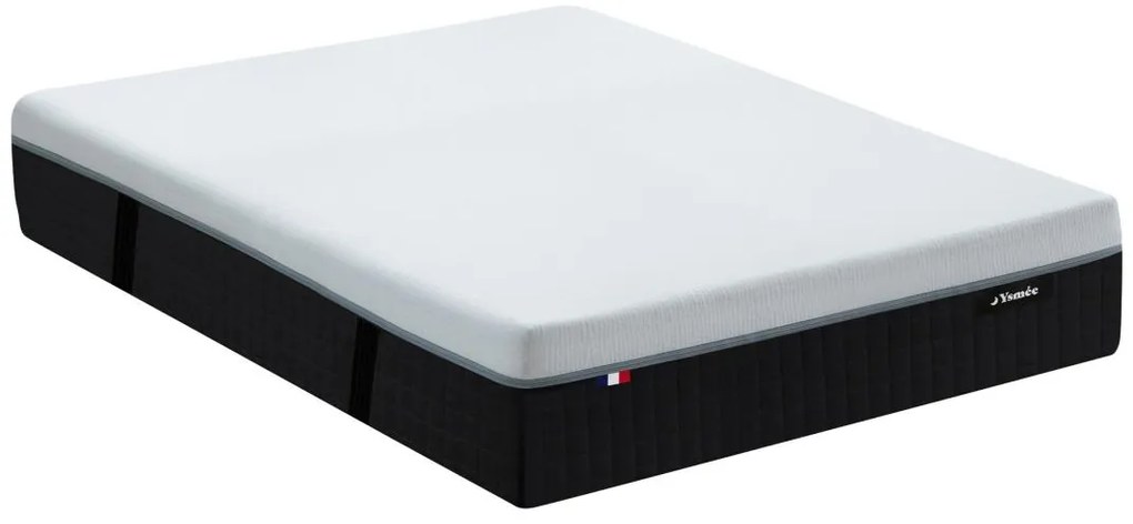 Materac 140 x 190 cm hybrydowy ognioodporny z 9-strefowymi sprężynami kieszeniowymi, pamięcią kształtu i lateksem grub. 28 cm - SLOMAS marki YSMÉE