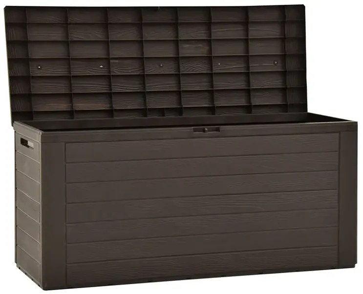 Brązowa zamykana skrzynia ogrodowa Z4-E14