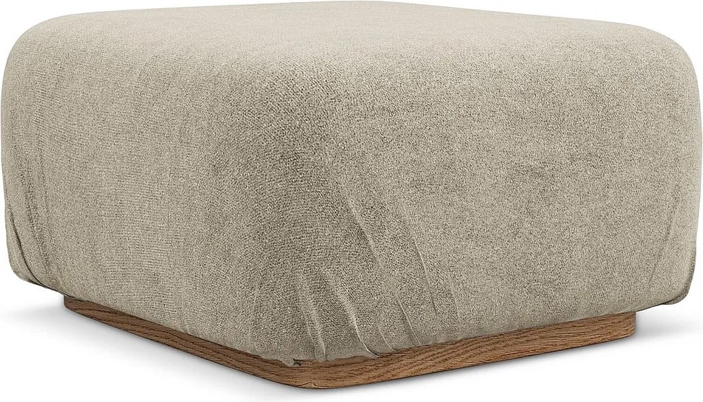 Pufa - z tkaniny bouclé - beżowy - AILANI