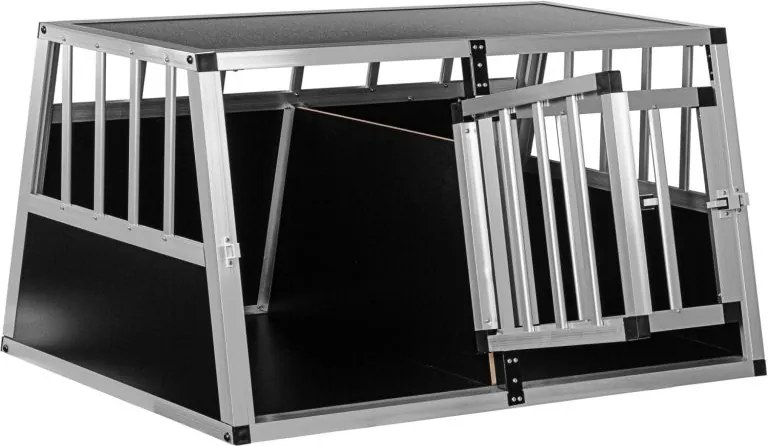 Aluminiowa skrzynia transportowa dla psów dwudrzwiowa tylna