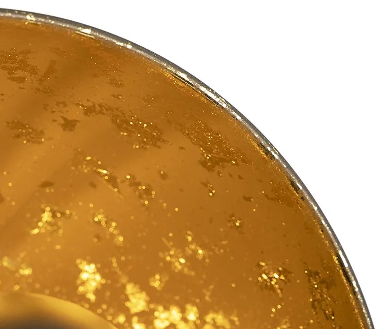 Industrialna lampa stołowa czarna ze złotym wnętrzem - Magna Eglip