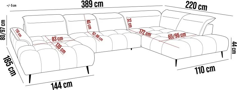 Narożnik MONTANA S układ L WERSAL