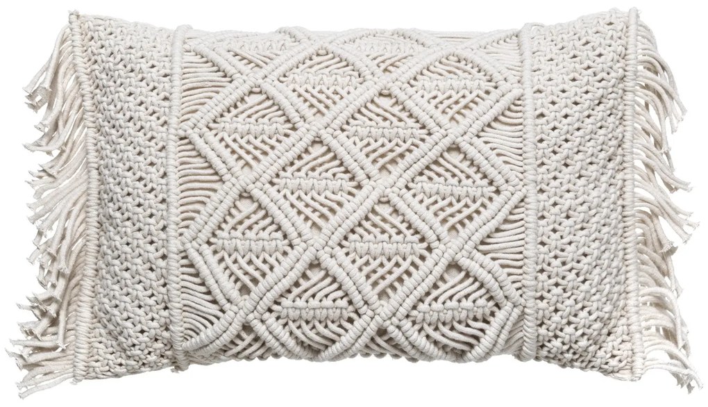 Poduszka dekoracyjna z frędzlami MACRAME, 30 x 50 cm