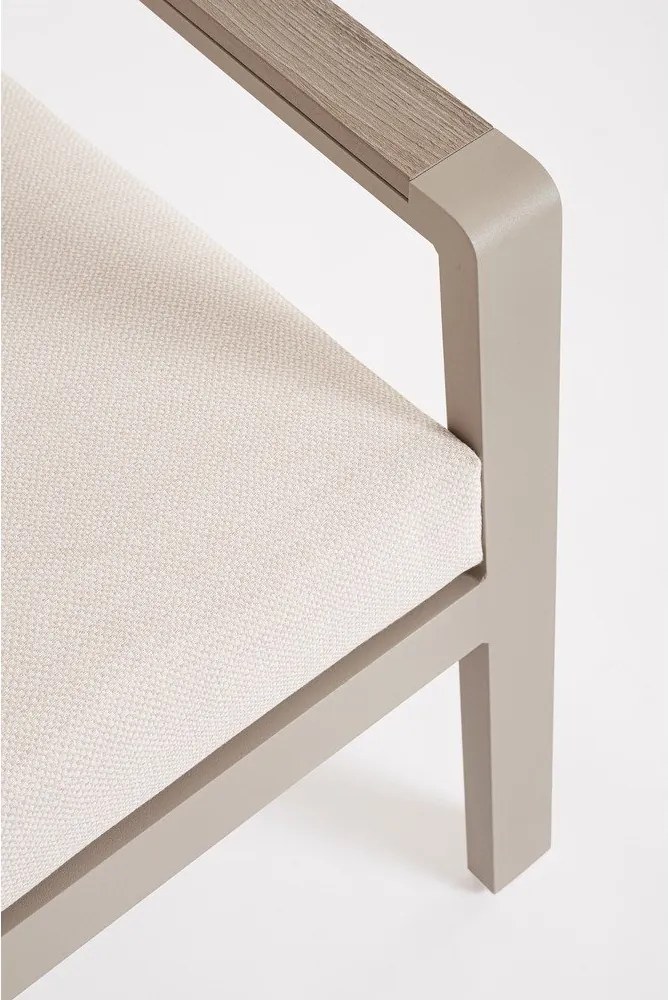 Beżowy aluminiowy zestaw mebli ogrodowych dla 5 osób Elna – Bizzotto