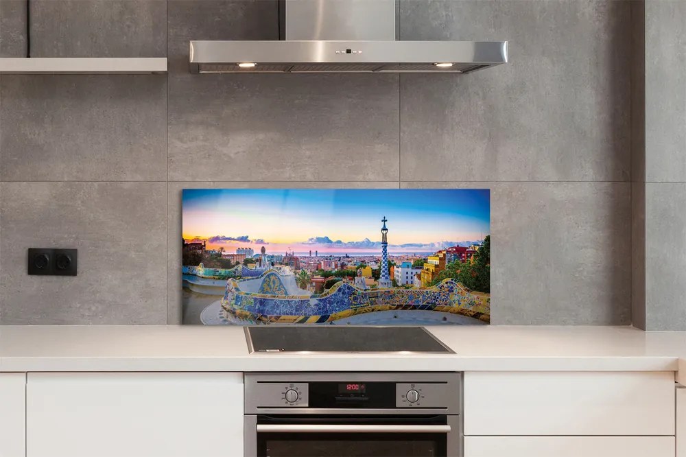 Panel szklany do Kuchni Słoneczna Panorama Hiszpanii