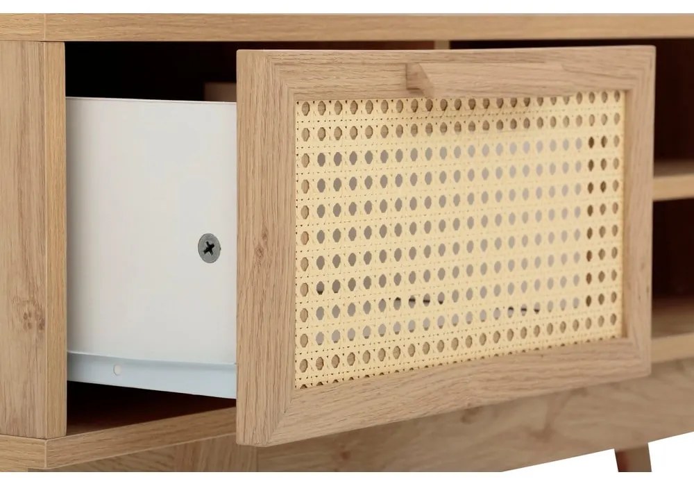 Szafka pod TV w dekorze dębu w naturalnym kolorze 128x47 cm Bridget – Støraa