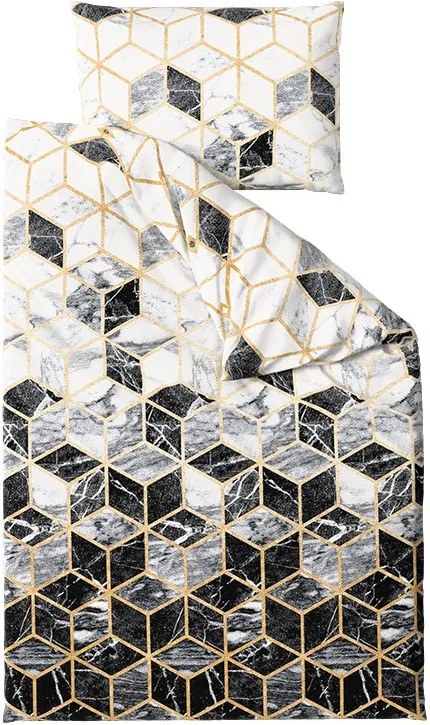 PrzytulneMieszkanie.pl PrzytulneMieszkanie.pl Bawełniana pościel ATHENA POLY czarna Rozmiar pościeli: 2 szt 70 x 90 cm | 200 x 220 cm