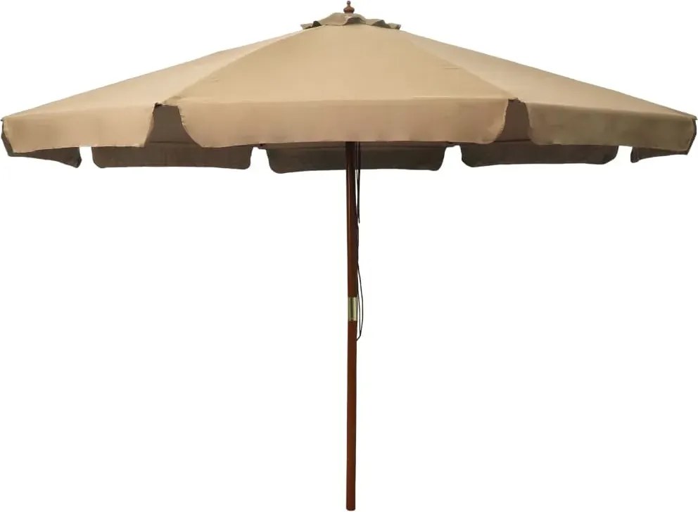 Okrągły parasol ogrodowy taupe T4-W93