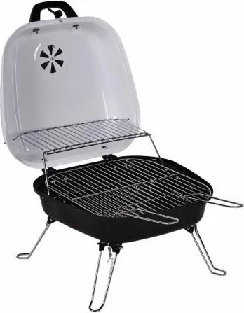 Grill ogrodowy Gart turystyczny przenośny na węgiel drzewny biały