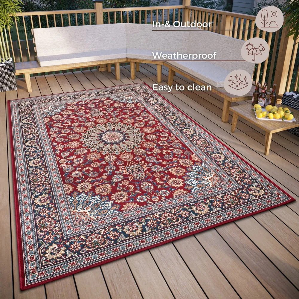 Czerwony dywan odpowiedni na zewnątrz 200x285 cm Kadi – Hanse Home
