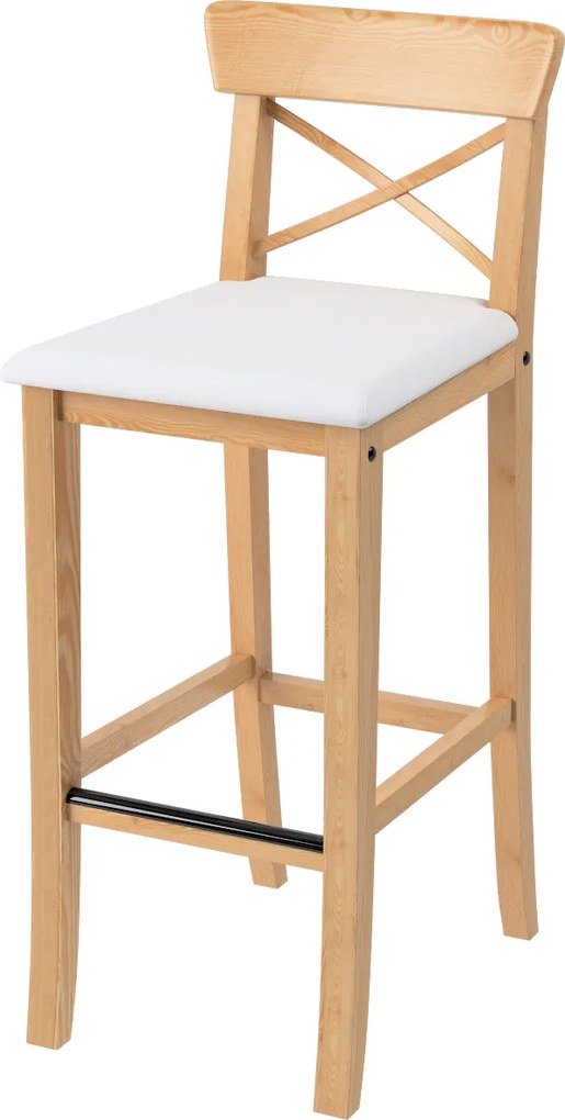 Pokrowiec na krzesło barowe Ingolf z tapicerowanym siedziskiem