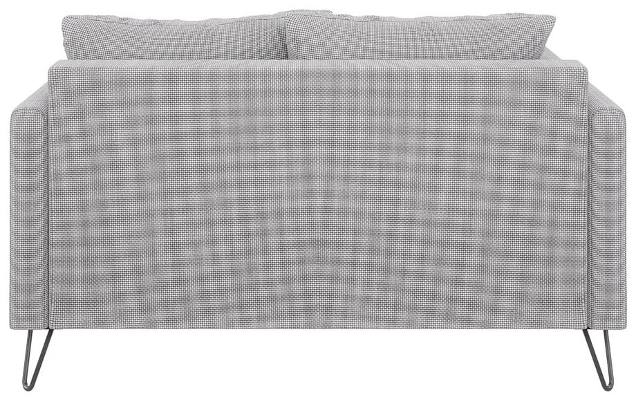 Jasnoszara sofa z tkaniny szenilowej 140 cm Freya – Ropez