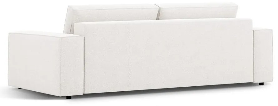 Biała rozkładana sofa z materiału bouclé 247 cm Jodie – Micadoni Home