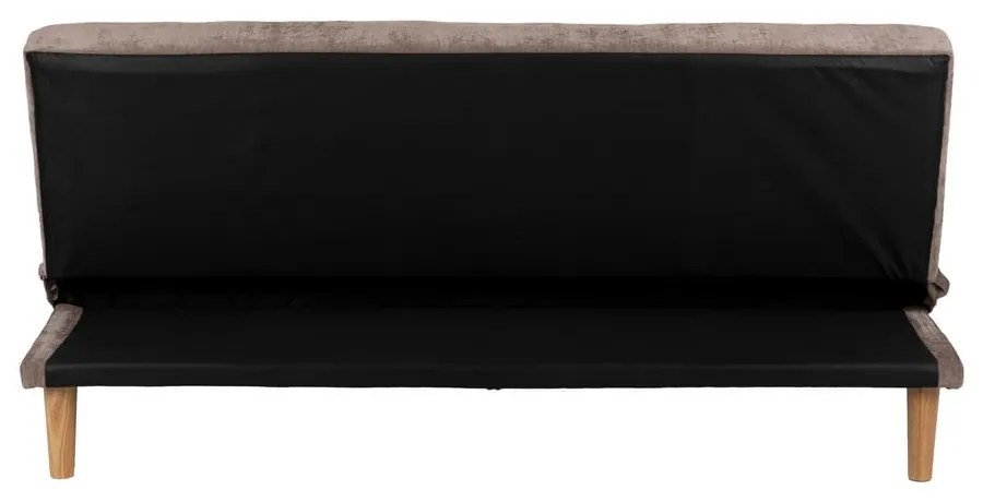Brązowa rozkładana sofa z tkaniny szenilowej 178 cm – Ixia