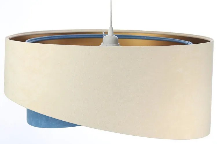 Beżowo-złota lampa wisząca nad stół R5-T33
