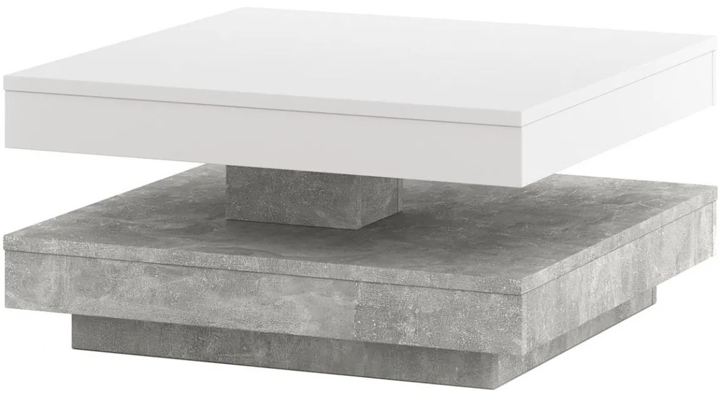 Stolik konferencyjny TIMO biały/szary beton